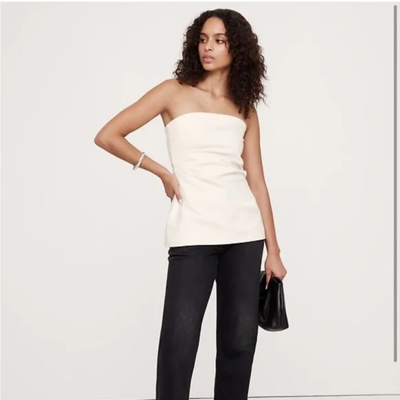 Banana Republic White Strapless Top - Picture 1 of 6